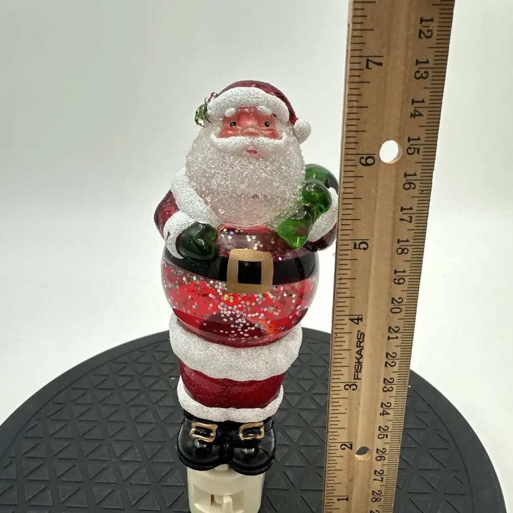 Vintage Santa Glitter Glove Plug In Night Light